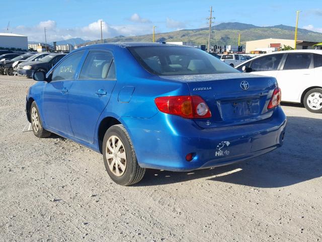 JTDBL40E799088864 - 2009 TOYOTA COROLLA BA BLUE photo 3