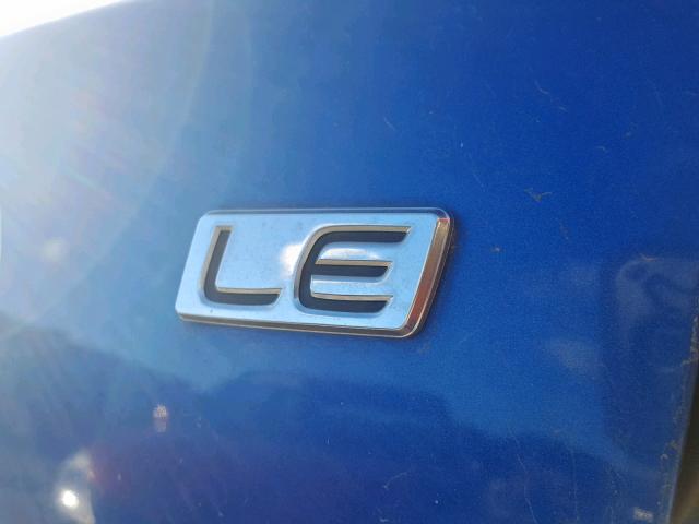JTDBL40E799088864 - 2009 TOYOTA COROLLA BA BLUE photo 9