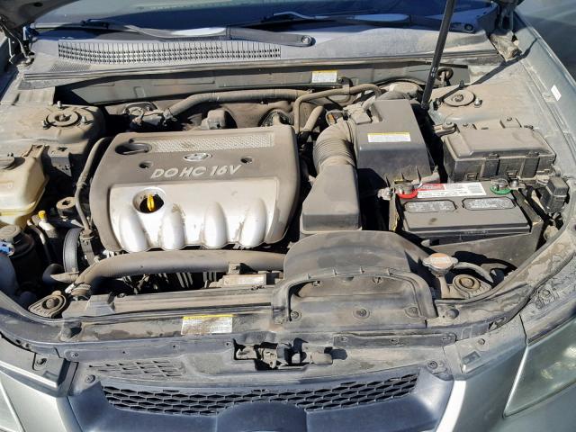 5NPET46C77H288635 - 2007 HYUNDAI SONATA GLS GREEN photo 7