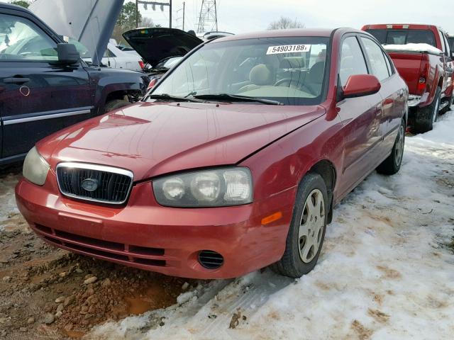 KMHDN45D63U517060 - 2003 HYUNDAI ELANTRA GL RED photo 2