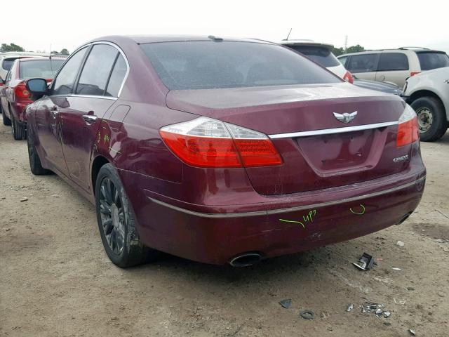 KMHGC46E09U028771 - 2009 HYUNDAI GENESIS 3. BURGUNDY photo 3