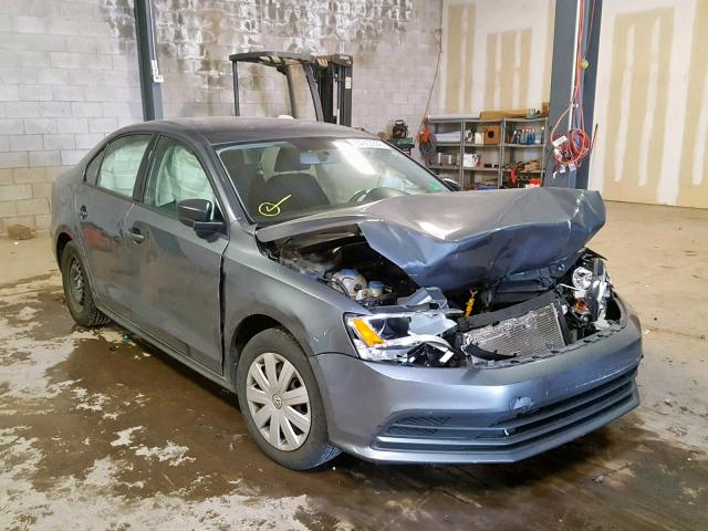 3VW2K7AJ4FM278325 - 2015 VOLKSWAGEN JETTA BASE Գրաֆիտ լուսանկար 1