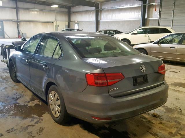 3VW2K7AJ4FM278325 - 2015 VOLKSWAGEN JETTA BASE Գրաֆիտ լուսանկար 3