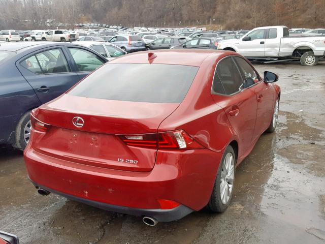 JTHBF1D23E5008093 - 2014 LEXUS IS 250 RED photo 4