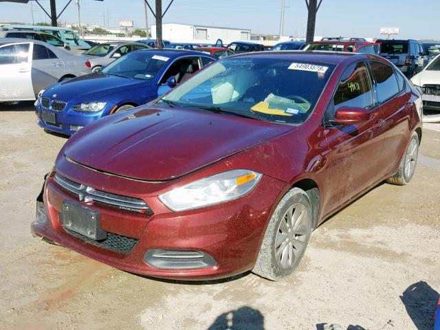 1C3CDFDH6FD266360 - 2015 DODGE DART SE AE MAROON photo 2