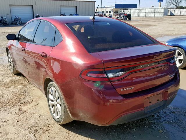 1C3CDFDH6FD266360 - 2015 DODGE DART SE AE MAROON photo 3