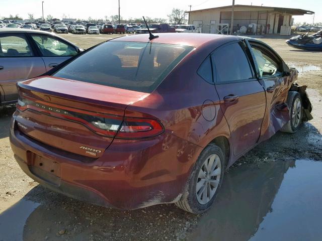 1C3CDFDH6FD266360 - 2015 DODGE DART SE AE MAROON photo 4