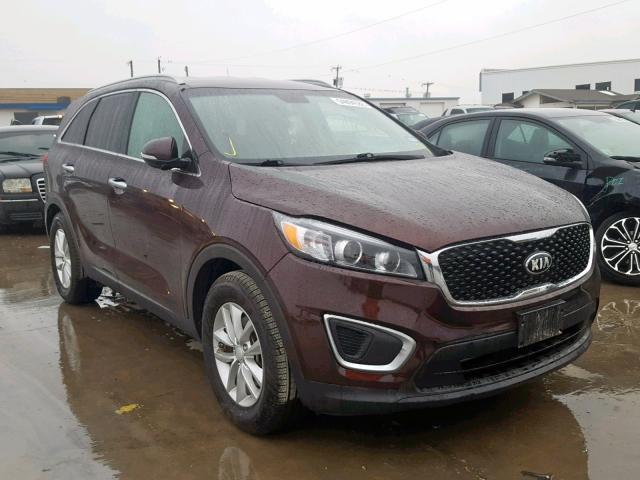 5XYPG4A51GG003912 - 2016 KIA SORENTO LX BURGUNDY photo 1