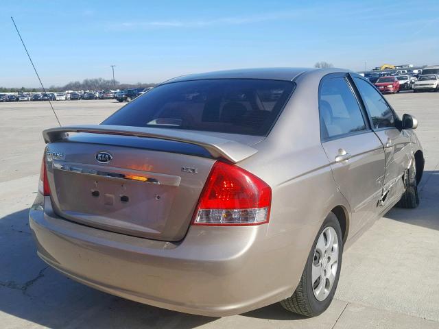 KNAFE121285537259 - 2008 KIA SPECTRA EX GOLD photo 4