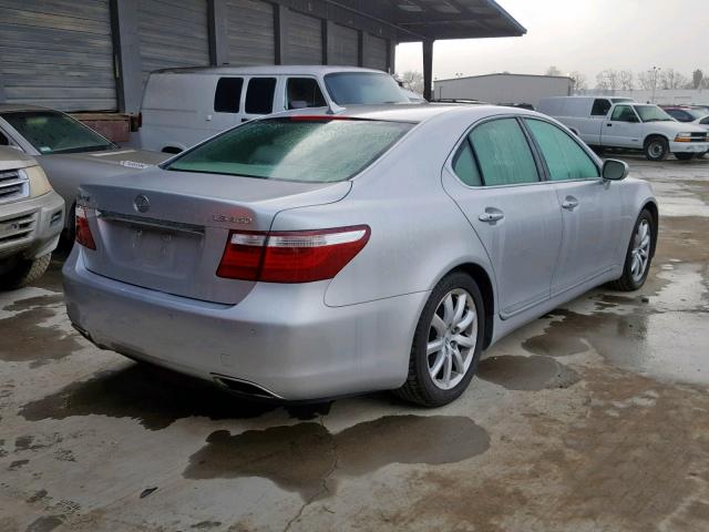 JTHBL46FX85077345 - 2008 LEXUS LS 460 SILVER photo 4