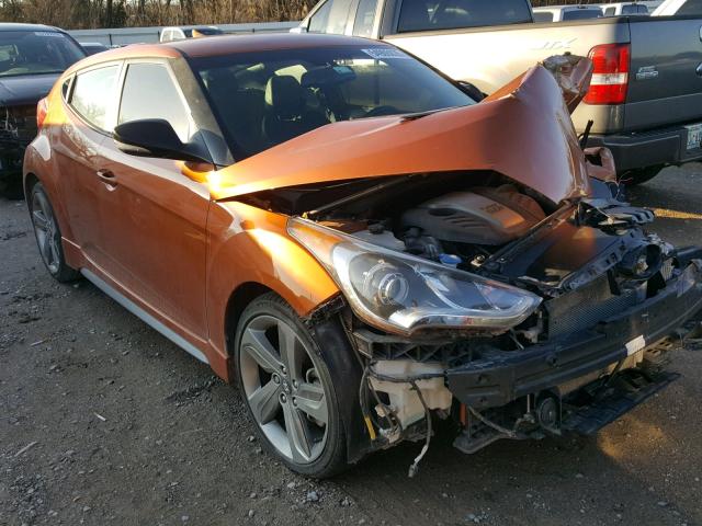 KMHTC6AE5DU169779 - 2013 HYUNDAI VELOSTER T ORANGE photo 1