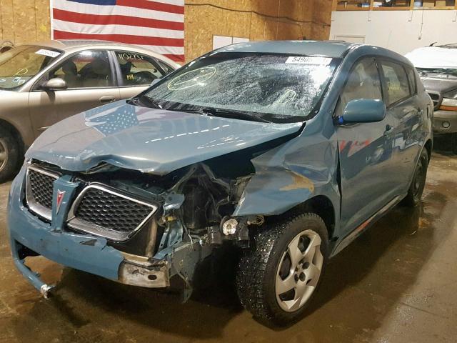 5Y2SL67849Z445767 - 2009 PONTIAC VIBE TEAL photo 2