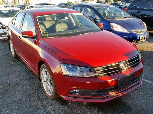 3VWL17AJ1HM240111 - 2017 VOLKSWAGEN JETTA SEL RED photo 1