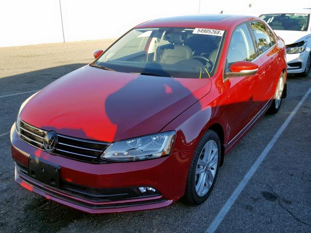 3VWL17AJ1HM240111 - 2017 VOLKSWAGEN JETTA SEL RED photo 2