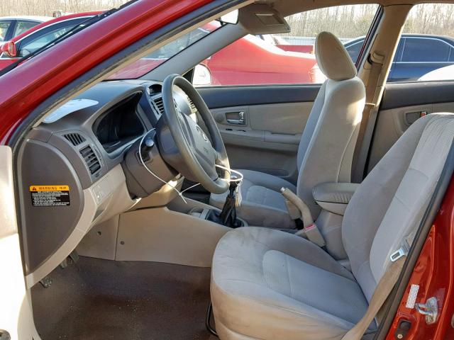 KNAFE121585558719 - 2008 KIA SPECTRA EX RED photo 5