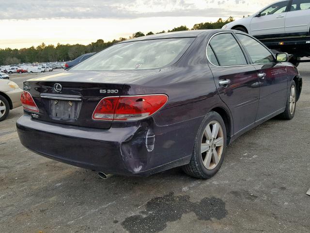 JTHBA30GX65155251 - 2006 LEXUS ES 330 MAROON photo 4