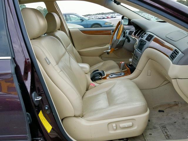 JTHBA30GX65155251 - 2006 LEXUS ES 330 MAROON photo 5