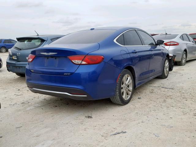 1C3CCCAB6FN586905 - 2015 CHRYSLER 200 LIMITE BLUE photo 4