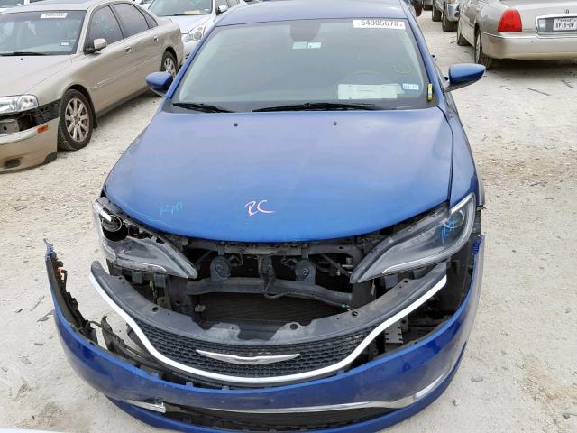 1C3CCCAB6FN586905 - 2015 CHRYSLER 200 LIMITE BLUE photo 9