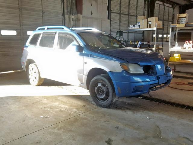 JA4LZ31F04U060134 - 2004 MITSUBISHI OUTLANDER BLUE photo 1