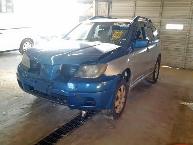 JA4LZ31F04U060134 - 2004 MITSUBISHI OUTLANDER BLUE photo 2