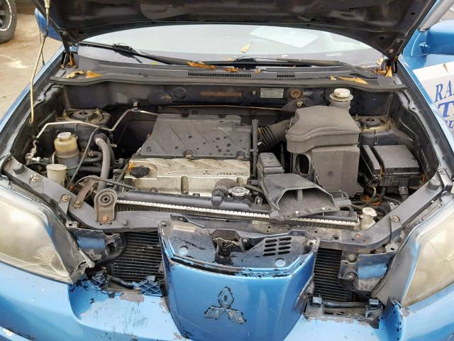 JA4LZ31F04U060134 - 2004 MITSUBISHI OUTLANDER BLUE photo 7