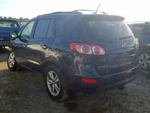 5XYZK4AG9CG166665 - 2012 HYUNDAI SANTA FE L BLUE photo 3