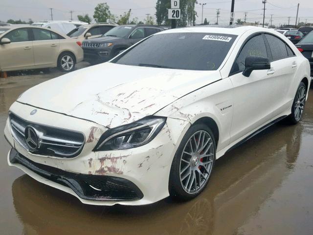 WDDLJ7GB4GA182774 - 2016 MERCEDES-BENZ CLS 63 AMG WHITE photo 2