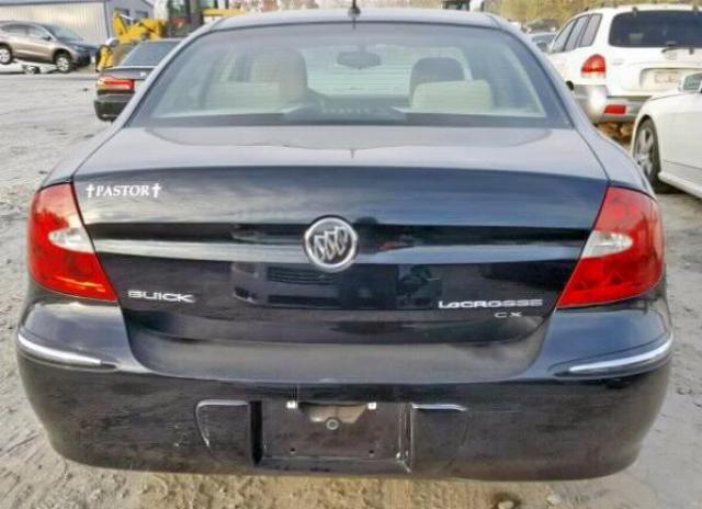 2G4WC582081196618 - 2008 BUICK LACROSSE C BLACK photo 10