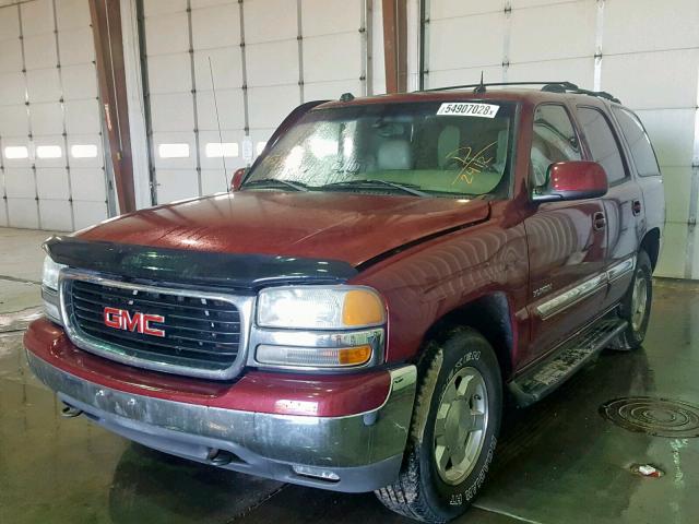 1GKEK13Z34R112412 - 2004 GMC YUKON BURGUNDY photo 2