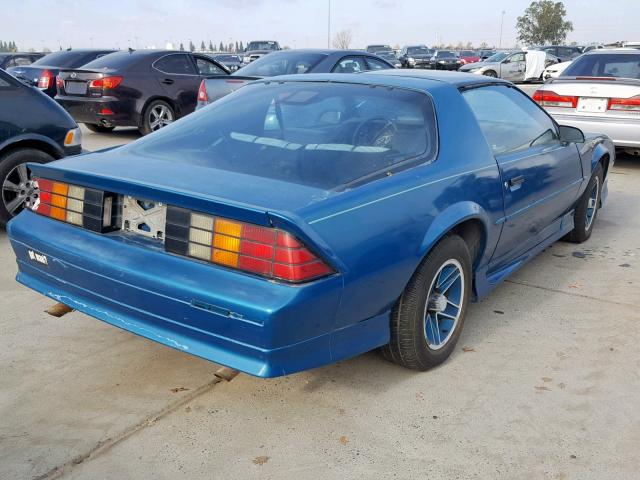 1G1FP23T8ML136610 - 1991 CHEVROLET CAMARO RS BLUE photo 4