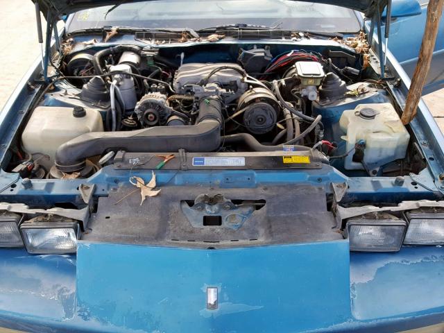 1G1FP23T8ML136610 - 1991 CHEVROLET CAMARO RS BLUE photo 7