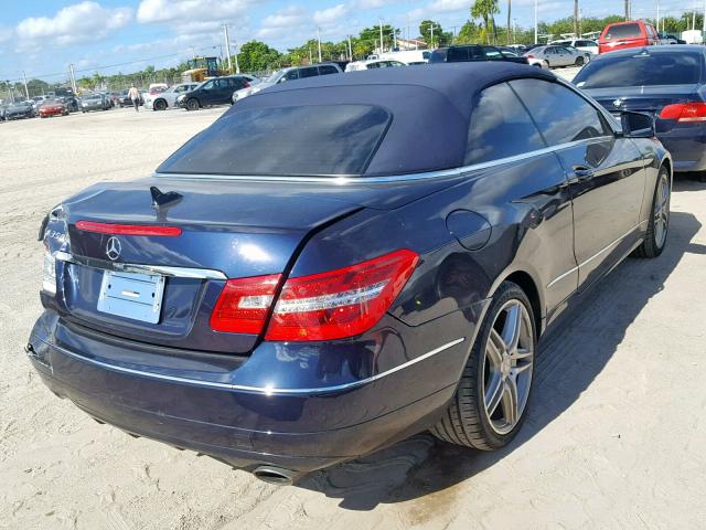 WDDKK5GF3BF097291 - 2011 MERCEDES-BENZ E 350 BLUE photo 4