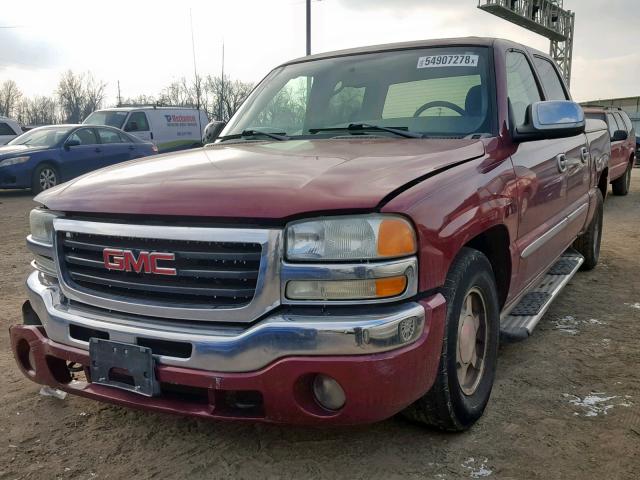 2GTEC13T541435423 - 2004 GMC NEW SIERRA MAROON photo 2