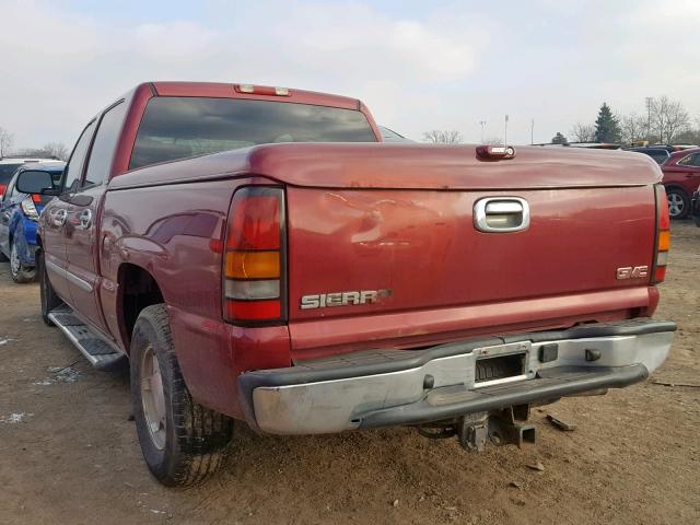 2GTEC13T541435423 - 2004 GMC NEW SIERRA MAROON photo 3