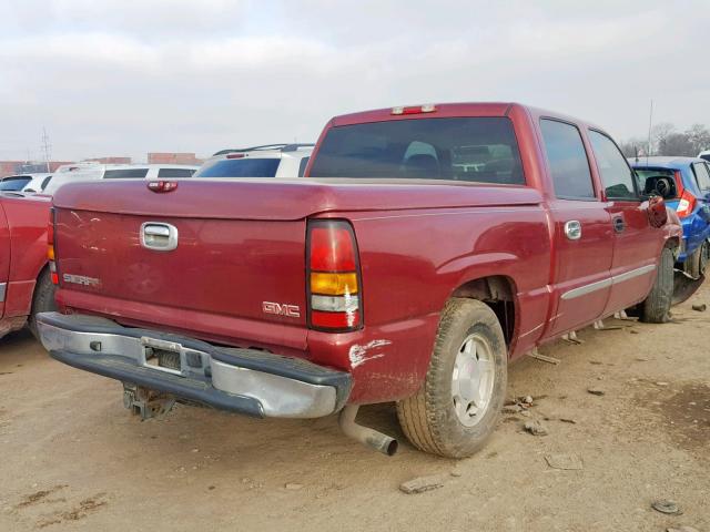 2GTEC13T541435423 - 2004 GMC NEW SIERRA MAROON photo 4