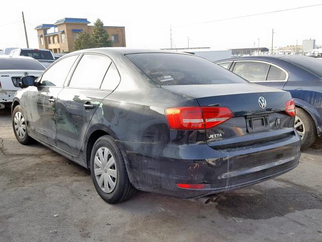 3VW2K7AJ0FM410657 - 2015 VOLKSWAGEN JETTA BASE 黑色 照片 3