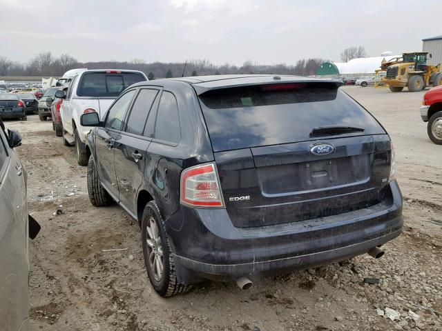 2FMDK48C77BB47065 - 2007 FORD EDGE SEL BLACK photo 3