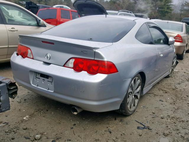 JH4DC53874S001677 - 2004 ACURA RSX GRAY photo 4