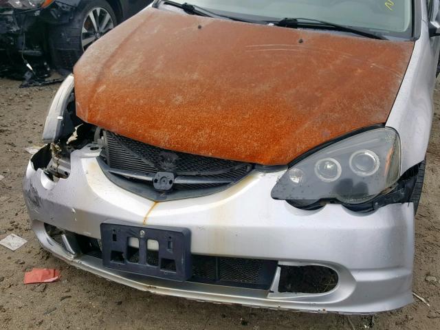 JH4DC53874S001677 - 2004 ACURA RSX GRAY photo 9