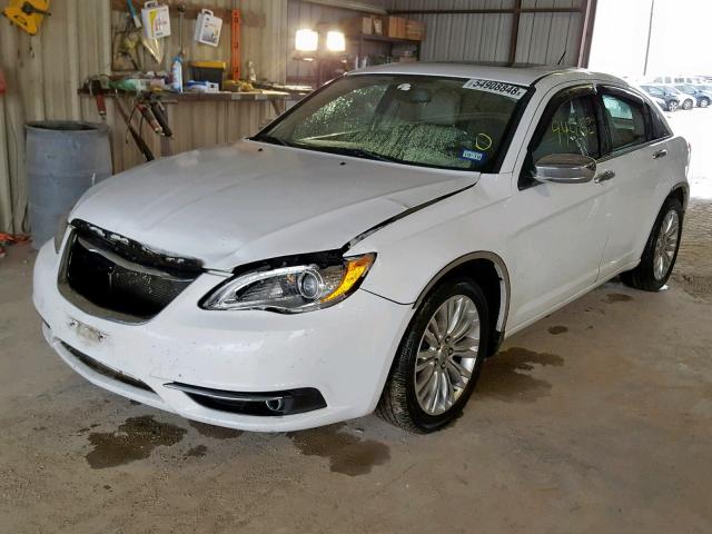 1C3CCBCB1CN175852 - 2012 CHRYSLER 200 LIMITE WHITE photo 2