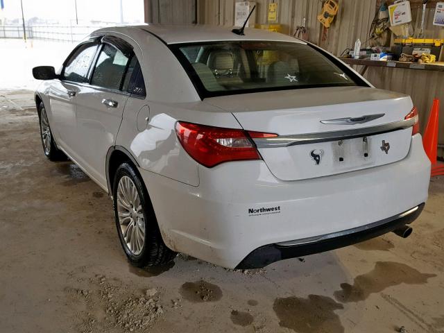 1C3CCBCB1CN175852 - 2012 CHRYSLER 200 LIMITE WHITE photo 3