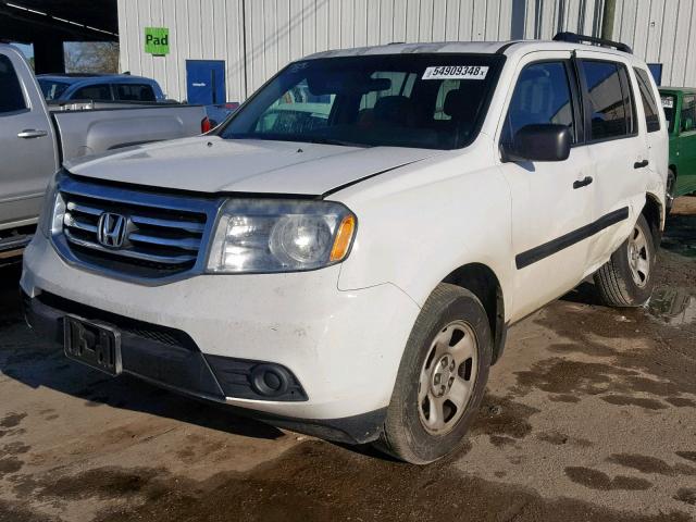 5FNYF3H21DB036232 - 2013 HONDA PILOT LX WHITE photo 2