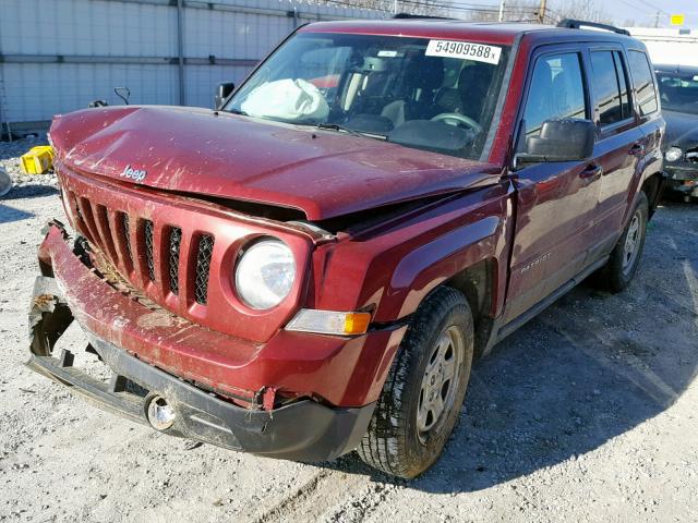 1C4NJPBB3FD296921 - 2015 JEEP PATRIOT SP RED photo 2