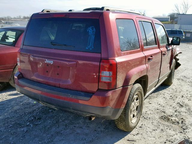 1C4NJPBB3FD296921 - 2015 JEEP PATRIOT SP RED photo 4