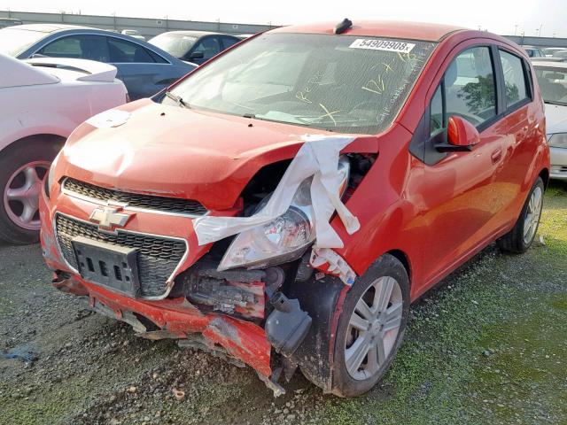 KL8CA6S99EC449748 - 2014 CHEVROLET SPARK LS RED photo 2