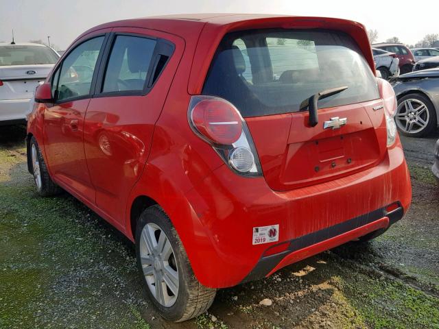 KL8CA6S99EC449748 - 2014 CHEVROLET SPARK LS RED photo 3