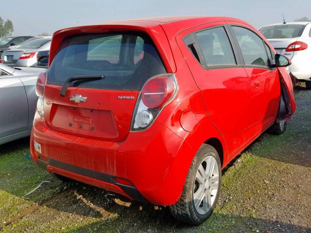 KL8CA6S99EC449748 - 2014 CHEVROLET SPARK LS RED photo 4