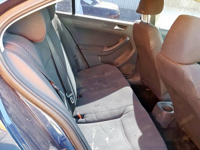 3VW2K7AJ1CM395646 - 2012 VOLKSWAGEN JETTA BASE Կապույտ լուսանկար 6