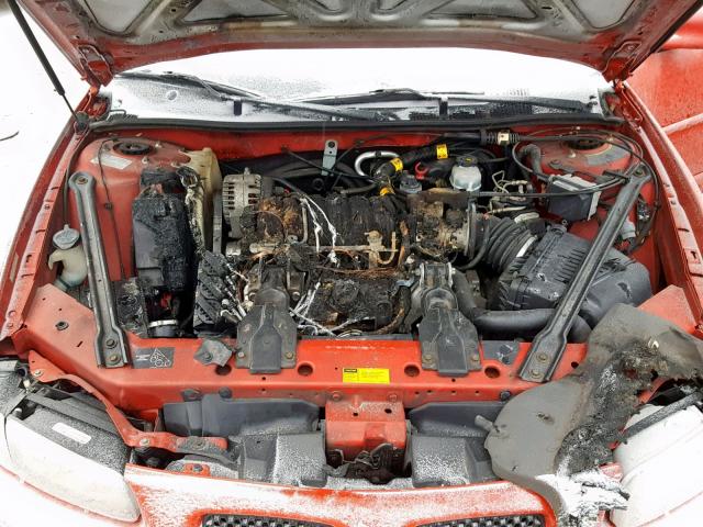 1G2WP52K11F256670 - 2001 PONTIAC GRAND PRIX RED photo 7